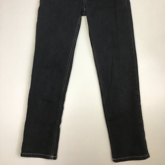 EVERLANE Gray/Black Wash The Cheeky Jean 5 Pocket Logo Hardware Jeans - Picture 7 of 10